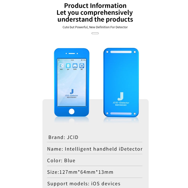 JCID Intelligent Handheld iDetector For Full Series iOS Devices - free shipping - PMC TechLife - Order now!