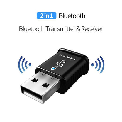 MSD168 2 in 1 Bluetooth Transmitter Receiver Mini 3.5mm AUX Stereo Wireless Bluetooth 5.0 Adapter For Car TV PC MP3 - Audio Receiver Transmitter by PMC Jewellery | Online Shopping South Africa | PMC Jewellery