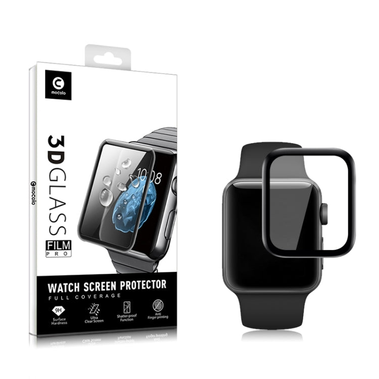 2 PCS mocolo 0.33mm 9H 3D Round Edge Tempered Glass Film for Apple Watch Series 3 38mm - Watch Cases by mocolo | Online Shopping South Africa | PMC Jewellery | Buy Now Pay Later Mobicred