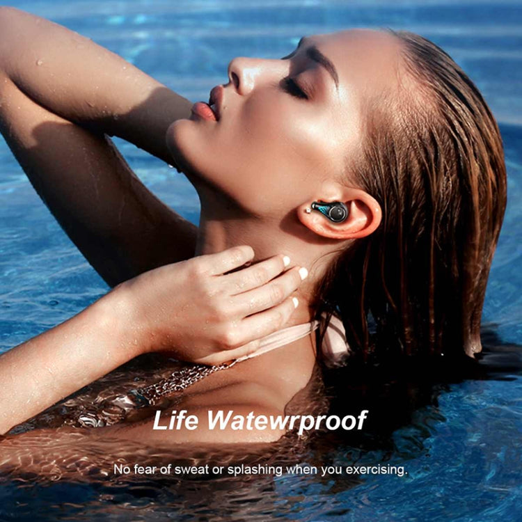 T8 Hifi Wireless Bluetooth 5.0 Earphone Waterproof Sports Gaming Earphone Noise Earbuds with LED Display(Cloth) - Bluetooth Earphone by PMC Jewellery | Online Shopping South Africa | PMC Jewellery