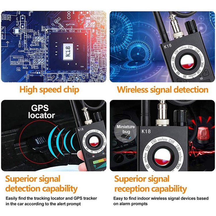 ZS-k18 GPS Tracking GSM Listening Device Finder Wireless Camera Detector - Infrared Detector by PMC TechLife | Online Shopping South Africa | PMC TechLife