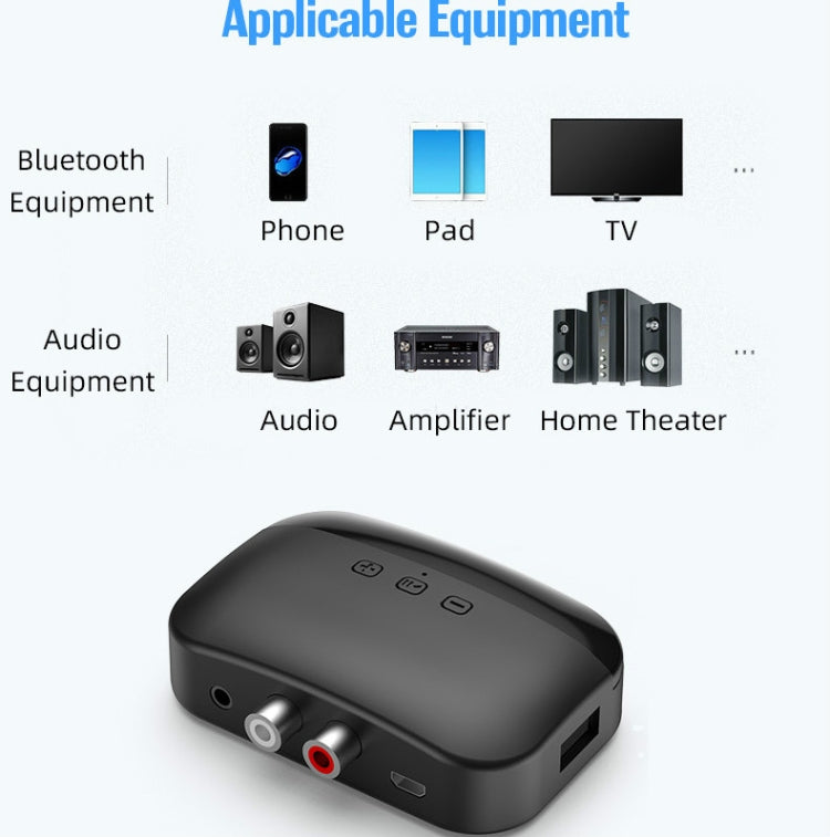 B20 NFC Bluetooth 5.0 Music Receiver Car Bluetooth Receiver, Support Hands-free Call & TF Vard & U Disk - Audio Receiver Transmitter by PMC TechLife | Online Shopping South Africa | PMC TechLife