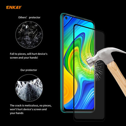 For Redmi 10X 4G / Redmi Note 9 10 PCS ENKAY Hat-Prince Full Glue 0.26mm 9H 2.5D Tempered Glass Full Coverage Film -  by ENKAY | Online Shopping South Africa | PMC Jewellery | Buy Now Pay Later Mobicred