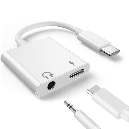 2 in 1 USB-C Adapter with 3.5mm Headphone Jack, Compatible for iPad Pro and Type-C Jack Phone - Type-C Adapter by PMC Jewellery | Online Shopping South Africa | PMC Jewellery