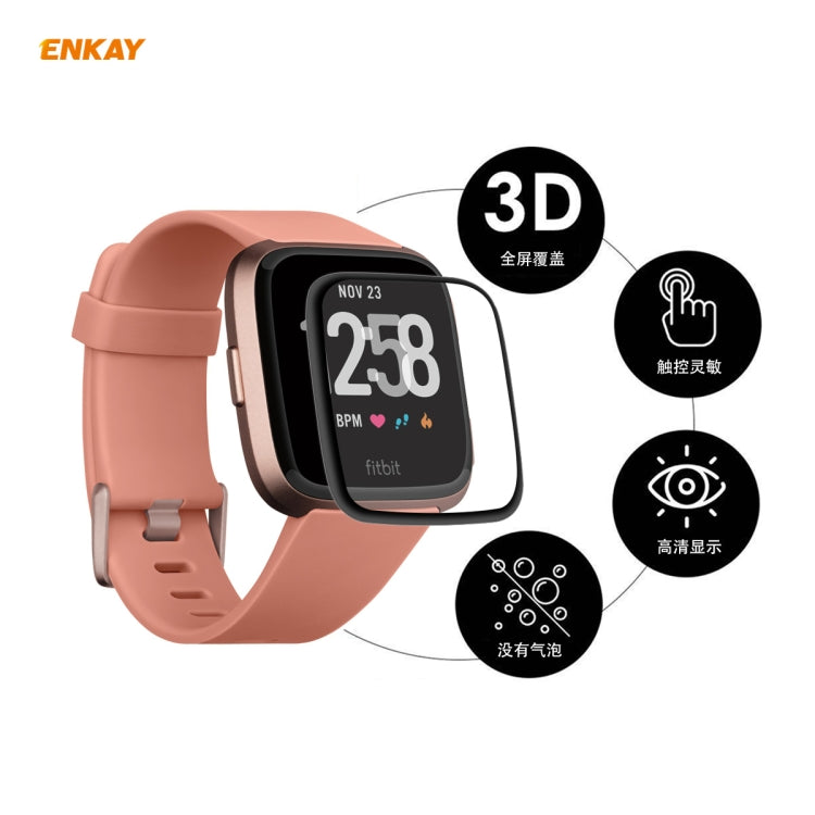 2 PCS For Fitbit Versa 3 / Fitbit Sense ENKAY Hat-Prince 3D Full Screen Soft PC Edge + PMMA HD Screen Protector Film - Screen Protector by ENKAY | Online Shopping South Africa | PMC Jewellery | Buy Now Pay Later Mobicred