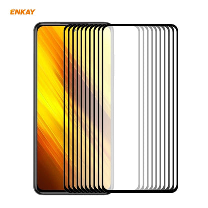 For Xiaomi Poco X3 / X3 NFC 10 PCS ENKAY Hat-Prince Full Glue 0.26mm 9H 2.5D Tempered Glass Full Coverage Film -  by ENKAY | Online Shopping South Africa | PMC Jewellery