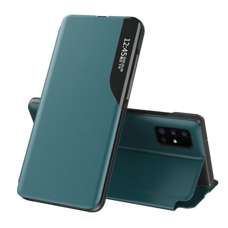 For Galaxy  Note 20 Ultra Side Display Magnetic Shockproof Horizontal Flip Leather Case with Holder(Green) - Galaxy S20 Ultra Cases by PMC TechLife | Online Shopping South Africa | PMC TechLife