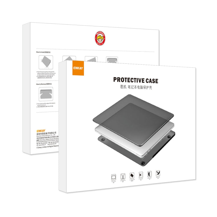 For MacBook Air 13.6 2022/2024 A2681 (M2) / A3113 (M3) ENKAY Matte Laptop Protective Case (Grey) - MacBook Air Cases by ENKAY | Online Shopping South Africa | PMC TechLife | Buy Now Pay Later Mobicred