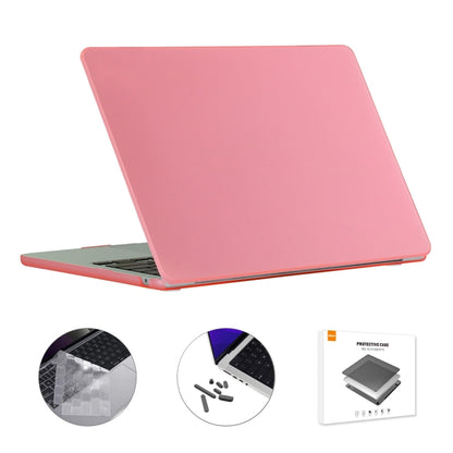 For MacBook Air 13.6 2022/2024 A2681 M2 / A3113 M3 US Version ENKAY 3 in 1 Matte Laptop Case with TPU Keyboard Film / Anti-dust Plugs (Pink) - MacBook Air Cases by ENKAY | Online Shopping South Africa | PMC Jewellery | Buy Now Pay Later Mobicred