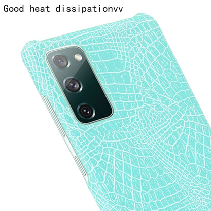 For Samsung Galaxy S20 FE Shockproof Crocodile Texture PC + PU Case(Light Green) - Galaxy S20 FE Cases by NILLKIN | Online Shopping South Africa | PMC Jewellery