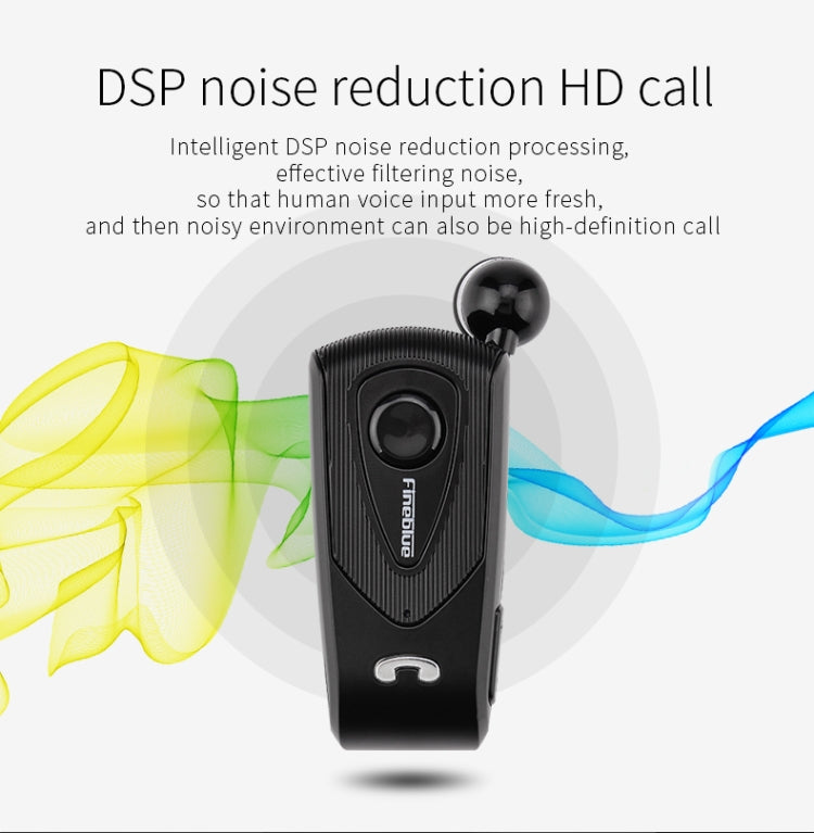 Fineblue F930 CSR4.1 Retractable Cable Caller Vibration Reminder Anti-theft Bluetooth Headset - Bluetooth Earphone by Fineblue | Online Shopping South Africa | PMC TechLife | Buy Now Pay Later Mobicred