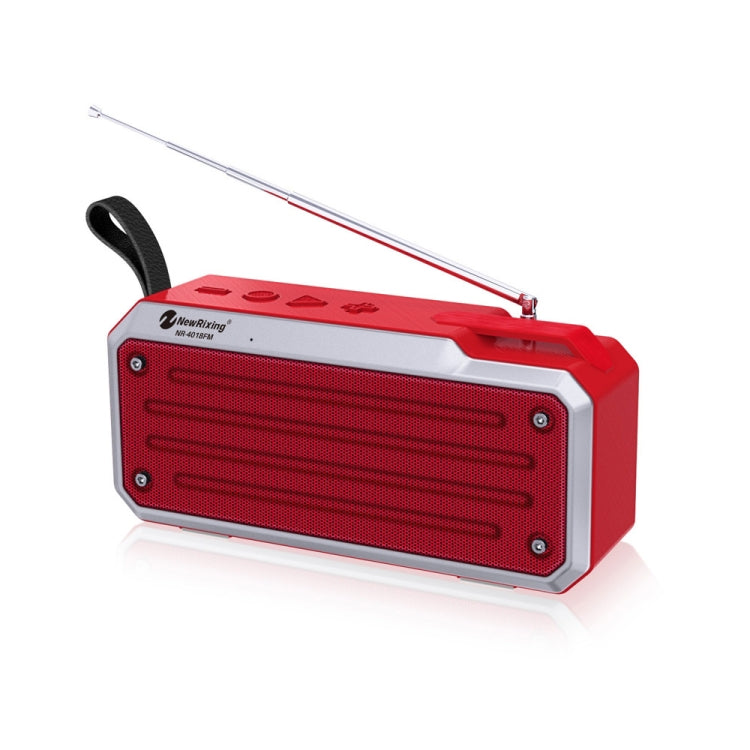 NewRixing NR4018FM TWS Portable Stereo Bluetooth Speaker, Support TF Card / FM / 3.5mm AUX / U Disk / Hands-free Call(Red) - Mini Speaker by New Rixing | Online Shopping South Africa | PMC Jewellery