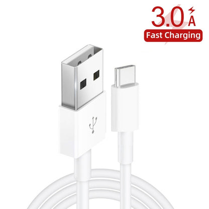 YSY-310QC18W QC3.0 Dual Port USB Car Charger + 3A USB to USB-C / Type-C Data Cable, Cable Length: 1m(White) - Car Charger by PMC Jewellery | Online Shopping South Africa | PMC Jewellery