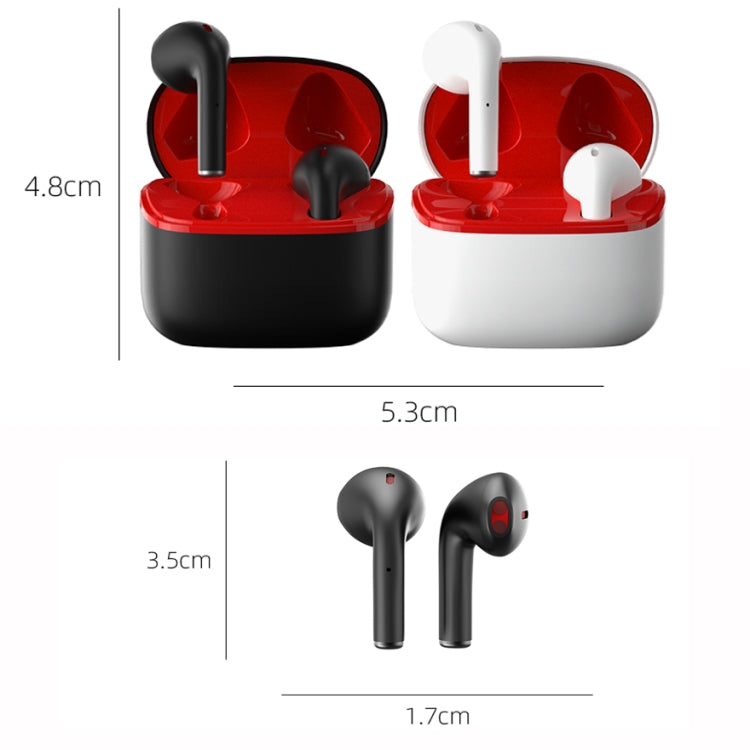 JM12 TWS Earphone Bluetooth 5.0 Touch Control Stereo Bass Sport Wireless Earphone With Mic(White) - TWS Earphone by PMC Jewellery | Online Shopping South Africa | PMC Jewellery