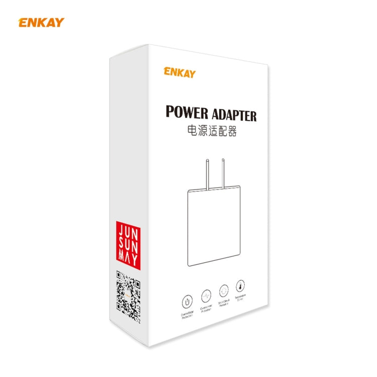 ENKAY Hat-Prince 20W PD Type-C + QC 3.0 USB Fast Charging Travel Charger Power Adapter with Fast Charge Data Cable, US Plug(With Type-C Cable) - USB Charger by ENKAY | Online Shopping South Africa | PMC Jewellery