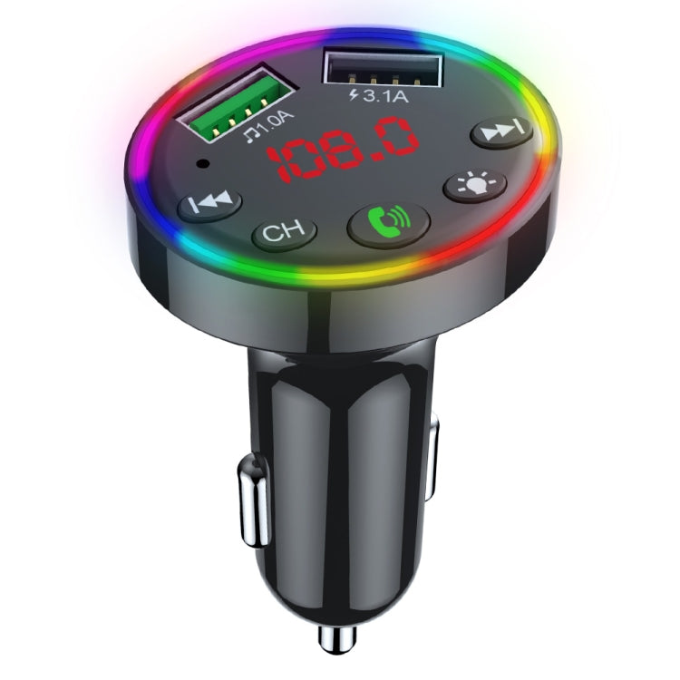 F9 Car MP3 Modulator Player Wireless Hands-free Audio Receiver Dual USB Fast Charger FM Transmitter Car Kit - Bluetooth Car Kits by PMC TechLife | Online Shopping South Africa | PMC TechLife