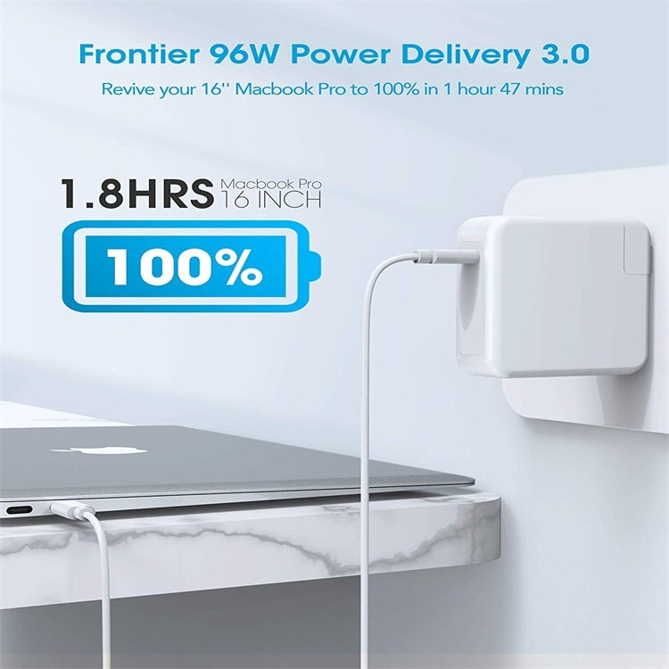 96W USB-C / Type-C Power Adapter Portable Charger with 1.8m USB-C / Type-C to USB-C / Type-C Charging Cable, UK Plug - USB Charger by PMC TechLife | Online Shopping South Africa | PMC TechLife