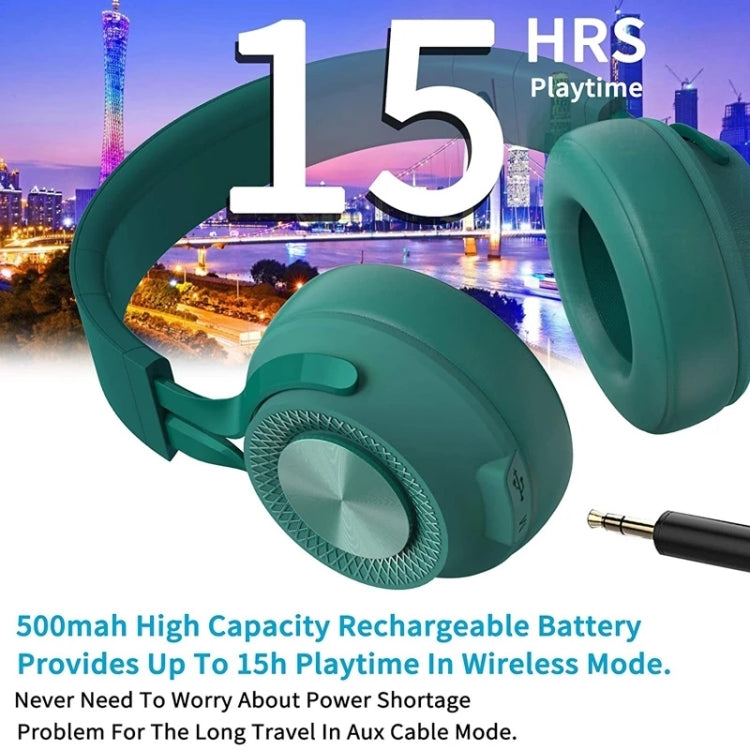 P1 Wireless Bluetooth 5.0 Stereo Soft Leather Earmuffs Foldable Headset Built-in Mic for PC / Cell Phones(Red) - free shipping - PMC TechLife - Order now!