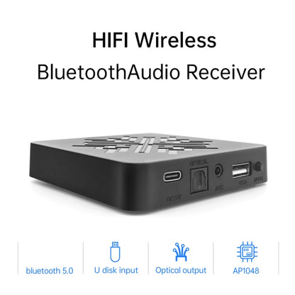 Q3 HiFi Wireless Bluetooth Digital Audio Receiver Support AUX 3.5mm / Optical Fiber / USB Output - Audio Receiver Transmitter by PMC Jewellery | Online Shopping South Africa | PMC Jewellery