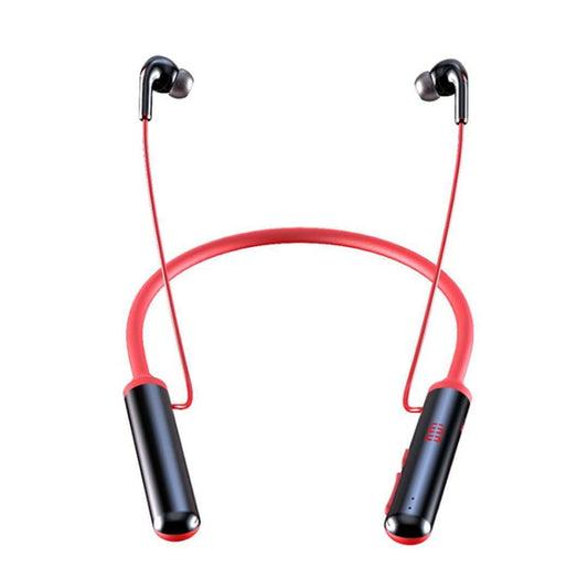 960 Neckband Magnetic Stereo Headphone with LED Display Support TF Card(Red) - Neck-mounted Earphone by PMC Jewellery | Online Shopping South Africa | PMC Jewellery