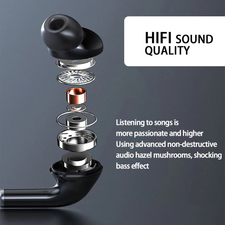 960 Neckband Magnetic Stereo Headphone with LED Display Support TF Card(Black) - Neck-mounted Earphone by PMC TechLife | Online Shopping South Africa | PMC TechLife
