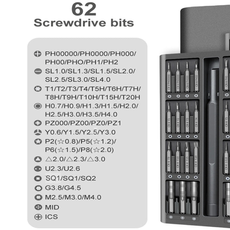 A63 63 in 1 Screwdriver Set Mobile Phone Tablet Computer Disassembly and Maintenance Tool - Screwdriver Set by PMC TechLife | Online Shopping South Africa | PMC TechLife