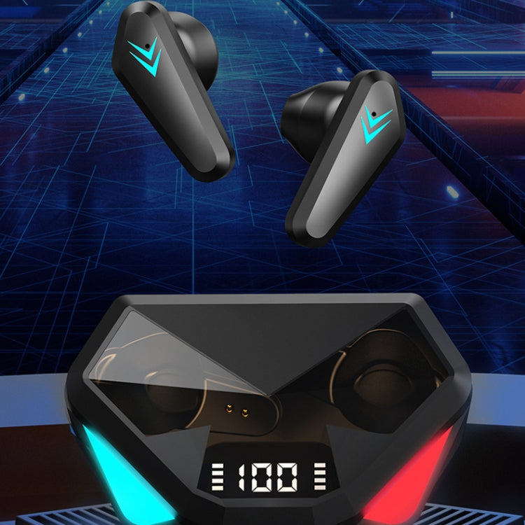 TWS-Y04 Bluetooth 5.0 TWS Binaural True Stereo Touch Control Gaming Earphone with LED Charging Case(Black) - Bluetooth Earphone by PMC TechLife | Online Shopping South Africa | PMC TechLife