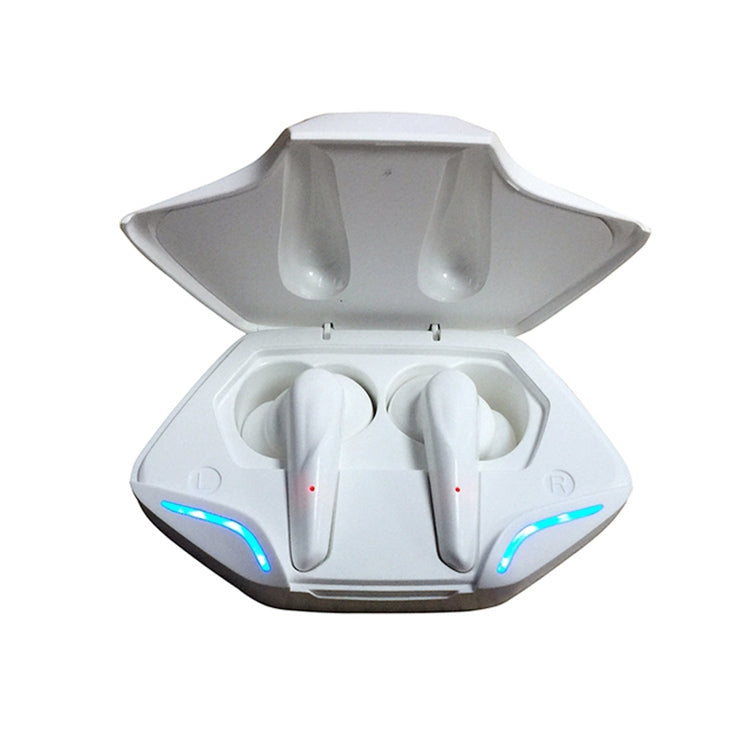 TWS-G11 Bluetooth 5.0 Low Latency TWS Stereo Gaming Earphone with Cool LED(White) - TWS Earphone by PMC TechLife | Online Shopping South Africa | PMC TechLife