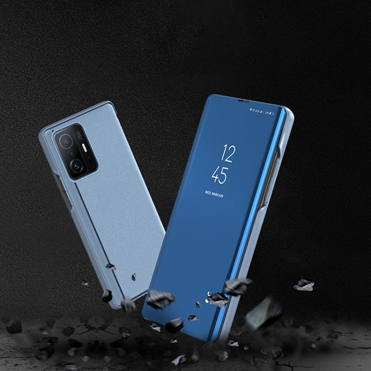 For Xiaomi Mi 11T / 11T Pro Plated Mirror Horizontal Flip Leather Case with Holder(Purple Blue) - free shipping - PMC TechLife - Order now!