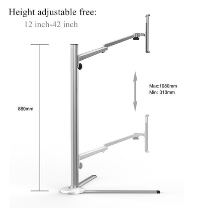 UP-6S Floor-standing Lazy Three-legged Liftable Stand  for 3.5-13 inch Mobile Phones and Tablets - Lazy Bracket by PMC Jewellery | Online Shopping South Africa | PMC Jewellery