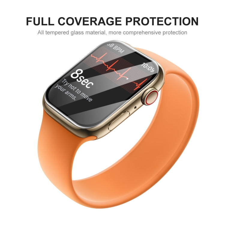 2 PCS ENKAY Hat-Prince 3D Curved Edge Full Coverage Full Tempered Glass HD Screen Protector Film For Apple Watch Series 7 41mm(Black) - Others by ENKAY | Online Shopping South Africa | PMC Jewellery | Buy Now Pay Later Mobicred