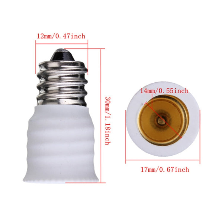 10 PCS E12 To E14 Socket Changer LED Light Lamp Adapter White(10 piece) - Lamp Holders & Bases by PMC TechLife | Online Shopping South Africa | PMC TechLife | Buy Now Pay Later Mobicred