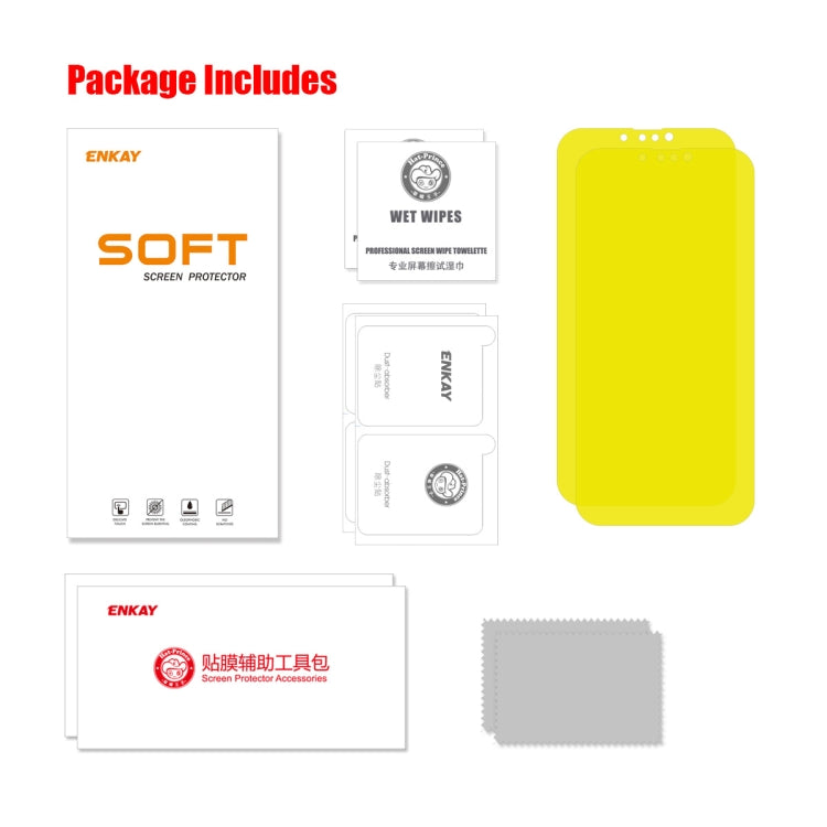 2 PCS ENKAY Full Glue Explosion-proof Hydrogel Film For iPhone 13 / 13 Pro - Front Protector by ENKAY | Online Shopping South Africa | PMC TechLife | Buy Now Pay Later Mobicred