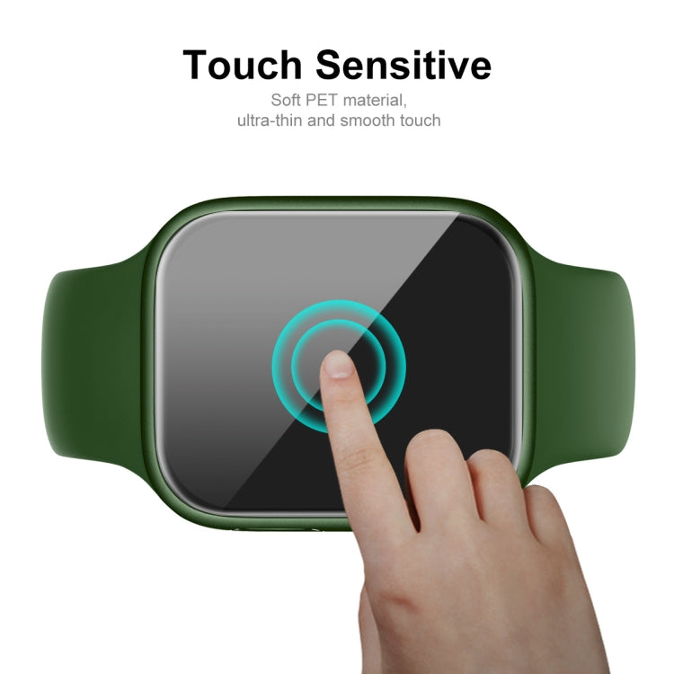 ENKAY  TPU Case  + Full Coverage PET Screen Protector For Apple Watch Series 8 / 7 41mm(White) - free shipping - PMC TechLife - Order now!
