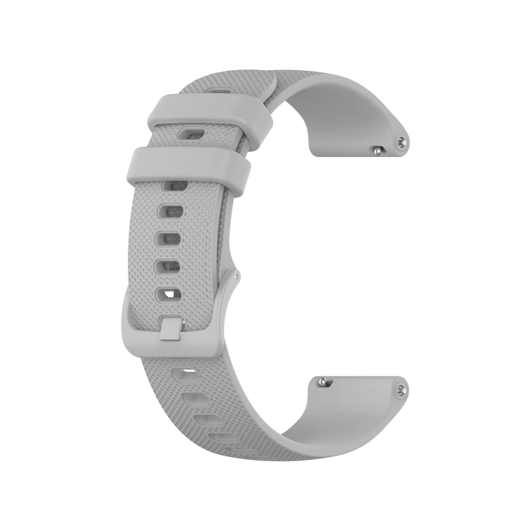Compatible with Garminforerunner 245 Music Small Lattice Silicone Watch Band(Gray) - Watch Bands by PMC TechLife | Online Shopping South Africa | PMC TechLife | Buy Now Pay Later Mobicred