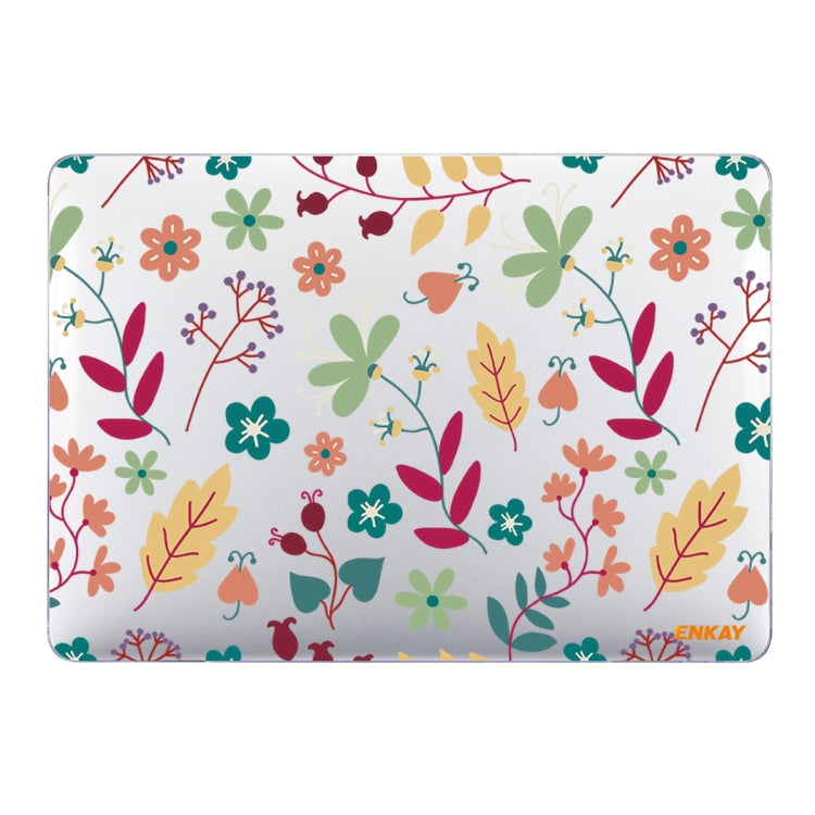 ENKAY Flower Series Pattern Laotop Protective Crystal Case For MacBook Pro 15.4 inch A1707 / A1990(Spring) - MacBook Pro Cases by ENKAY | Online Shopping South Africa | PMC TechLife | Buy Now Pay Later Mobicred