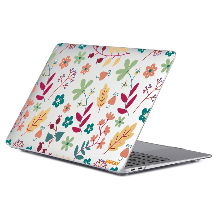 ENKAY Flower Series Pattern Laotop Protective Crystal Case For MacBook Pro 15.4 inch A1707 / A1990(Spring) - MacBook Pro Cases by ENKAY | Online Shopping South Africa | PMC TechLife | Buy Now Pay Later Mobicred