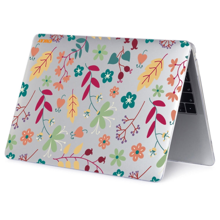 ENKAY Flower Series Pattern Laotop Protective Crystal Case For MacBook Pro 15.4 inch A1707 / A1990(Spring) - MacBook Pro Cases by ENKAY | Online Shopping South Africa | PMC TechLife | Buy Now Pay Later Mobicred