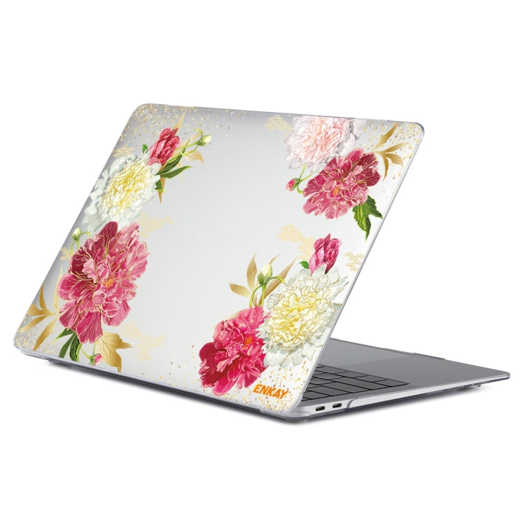 ENKAY Flower Series Pattern Laotop Protective Crystal Case for MacBook Pro 16 inch A2141(Paeonia) - MacBook Pro Cases by ENKAY | Online Shopping South Africa | PMC Jewellery