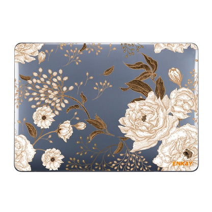 ENKAY Vintage Pattern Series Laotop Protective Crystal Case For MacBook Pro 13.3 inch A1706 / A1708 / A1989 / A2159(Golden Peony) - MacBook Pro Cases by ENKAY | Online Shopping South Africa | PMC Jewellery