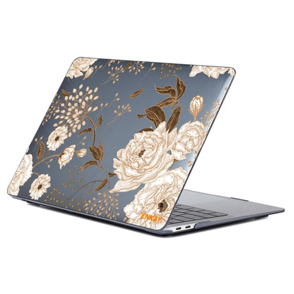 ENKAY Vintage Pattern Series Laotop Protective Crystal Case For MacBook Air 13.3 inch A1932 / A2179 / A2337(Golden Peony) - MacBook Air Cases by ENKAY | Online Shopping South Africa | PMC Jewellery