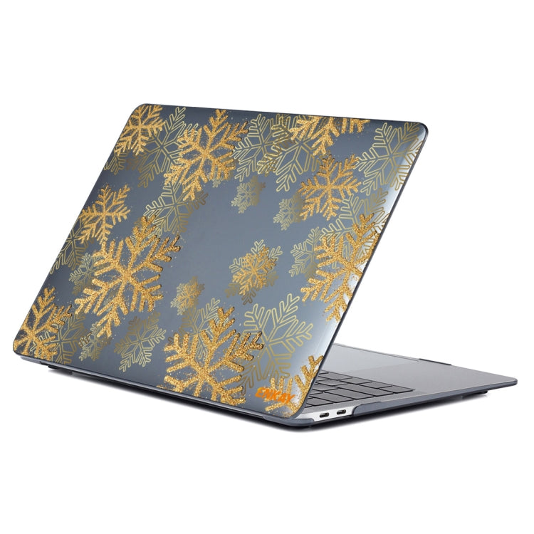 ENKAY Vintage Pattern Series Laotop Protective Crystal Case For MacBook Pro 13.3 inch A2251 / A2289 / A2338 2020(Golden Snowflake) - MacBook Pro Cases by ENKAY | Online Shopping South Africa | PMC Jewellery