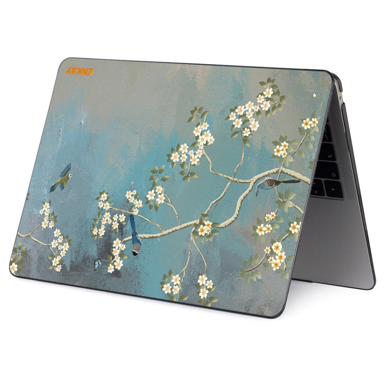 ENKAY Vintage Pattern Series Laotop Protective Crystal Case For MacBook Pro 13.3 inch A2251 / A2289 / A2338 2020(Magnolia) - MacBook Pro Cases by ENKAY | Online Shopping South Africa | PMC Jewellery