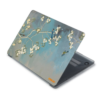 ENKAY Vintage Pattern Series Laotop Protective Crystal Case For MacBook Pro 15.4 inch A1707 / A1990(Magnolia) - MacBook Pro Cases by ENKAY | Online Shopping South Africa | PMC Jewellery