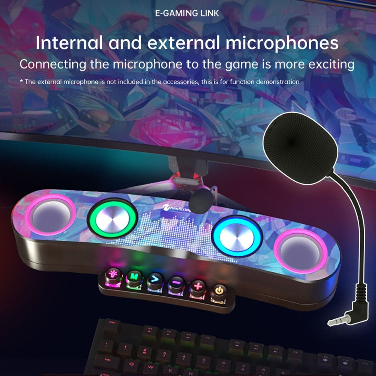 Newrixing NR555 Desktop Colorful LED Gaming Bluetooth Speaker Support TF & FM - free shipping - PMC TechLife - Order now!