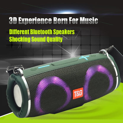 T&G TG642 RGB Light Waterproof  Portable Bluetooth Speaker Support FM / TF Card(Black) - Desktop Speaker by T&G | Online Shopping South Africa | PMC Jewellery