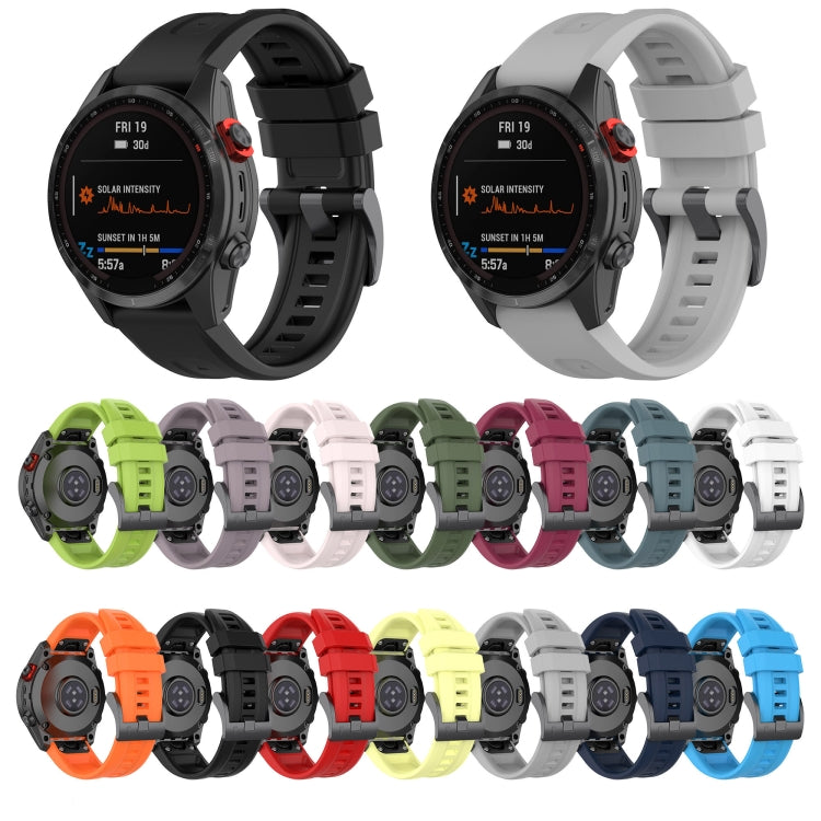Compatible with Garmin Fenix 7S Solar 20mm Silicone Solid Color Watch Band(Dark Blue) - free shipping - PMC TechLife - Order now!