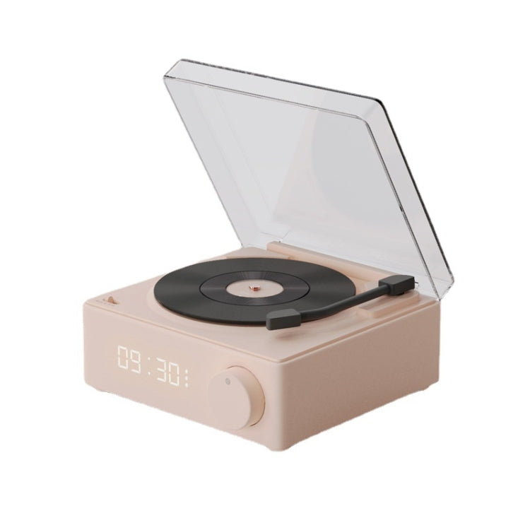Duosi X11 Vinyl Atomic Retro Bluetooth Speaker Desktop Creative Alarm Clock(Pink) - free shipping - PMC TechLife - Order now!