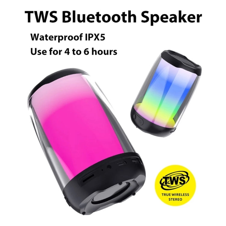 NBY8893 Pulsating Colorful Portable Stereo Bluetooth Speaker(White) - free shipping - PMC TechLife - Order now!