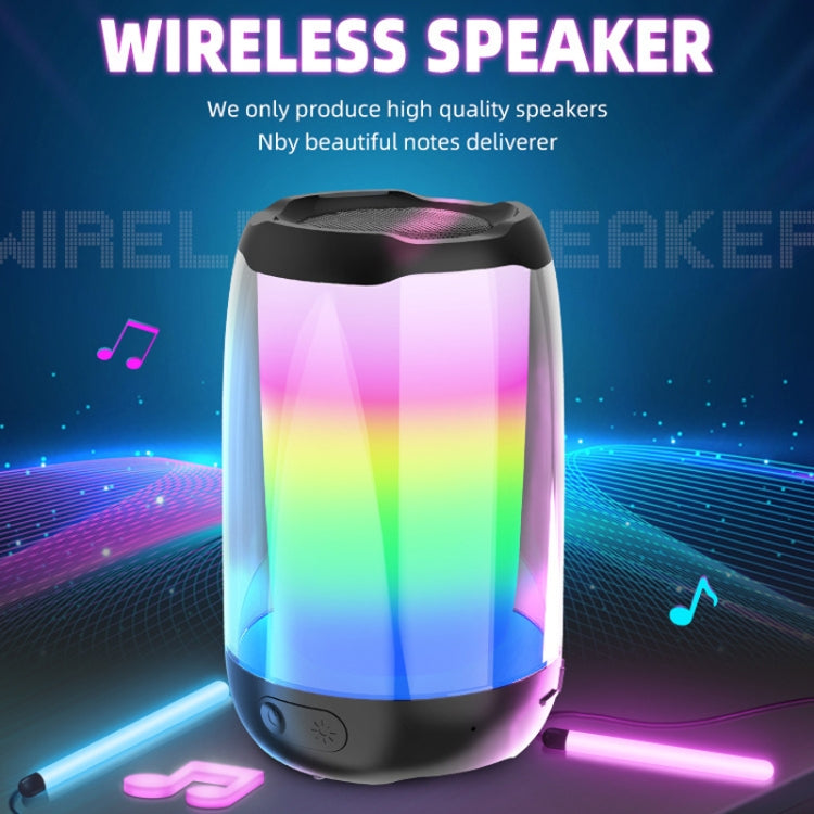 NBY8893 Pulsating Colorful Portable Stereo Bluetooth Speaker(White) - free shipping - PMC TechLife - Order now!